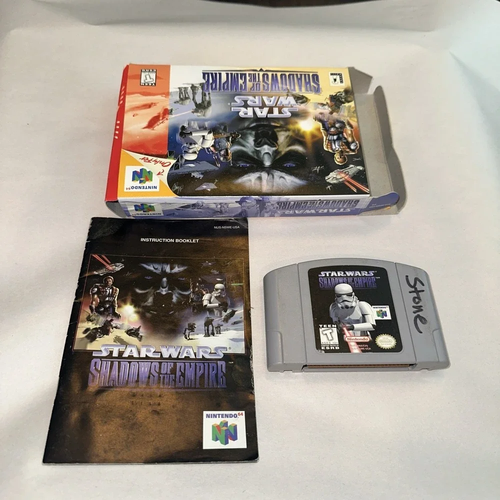 Star Wars: Shadows of the Empire (Nintendo 64 N64) Authentic Box + Game + Manual